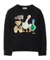 Burberry Black Sweatshirt With Thomas Bear And Friends