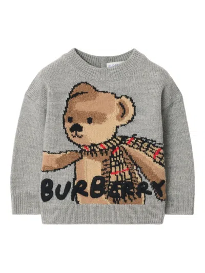 Burberry Babies' Thomas Bear 嵌花毛衣