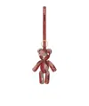 Burberry "thomas" Teddy Bear Keyring Charm In Red