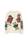 Burberry Thomas Bear And Friends Wool Blend Sweater In Multi