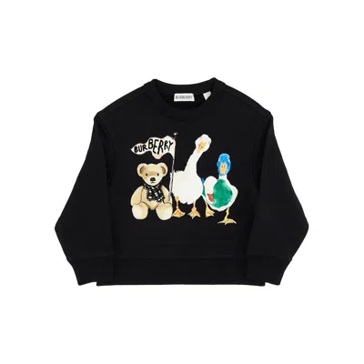 Burberry 'thomas Bear And Its Friends' Sweatshirt Kids In Black