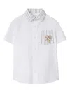 Burberry Thomas Bear Striped Cotton Shirt