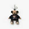 Burberry Thomas Teddy Bear Keyring Charm In Multi