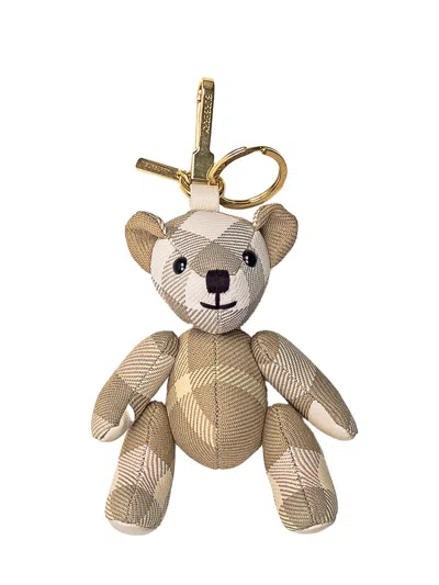 Burberry Thomas Bear Charm In Beige
