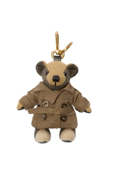 Burberry Thomas Teddy Bear Keyring Charm In Brown