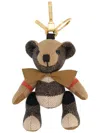 Burberry Thomas Bear Key Ring With Check Pattern In Brown