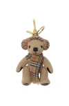 Burberry Checked Wool And Cashmere-blend And Gold-tone Bag Charm In Brown