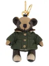 Burberry Thomas The Bear Green Jacket Keychain In Multi