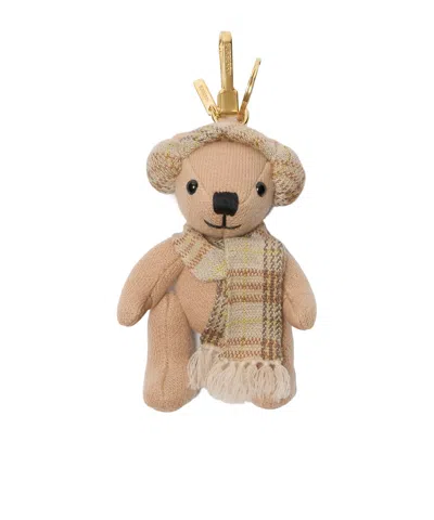Burberry Thomas Bear Charm In Neutral