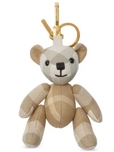 Burberry Thomas Bear Charm In Beige