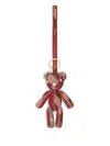 Burberry "thomas" Teddy Bear Keyring Charm In Red