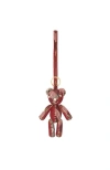 Burberry "thomas" Teddy Bear Keyring Charm In Rust
