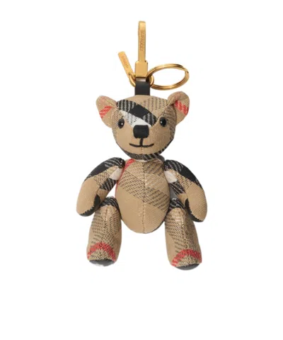 Burberry Thomas Teddy Bear Keyring In Sand-colored