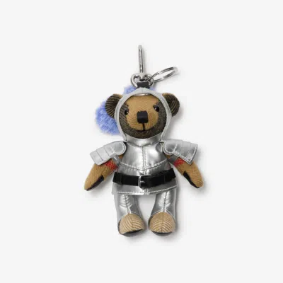 Burberry Thomas Bear Charm In Silver