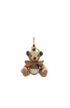 Burberry Check Thomas Bear Keyring In Archive Beige