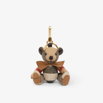 Burberry Thomas Bear Charm With Bow Tie In Archive Beige