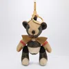 Burberry Thomas Bear Charm With Cashmere Bow Tie In Sand