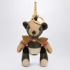 Burberry Thomas Bear Charm With Cashmere Bow Tie In Multi