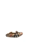 Burberry Thomas Bear Check Cotton Booties In Brown