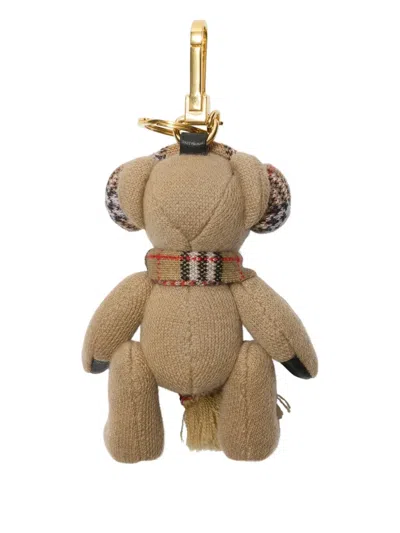 Burberry Thomas Bear Check-scarf Bag Charm In Brown