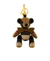 Burberry Thomas Bear Key Ring With Check Pattern In Brown