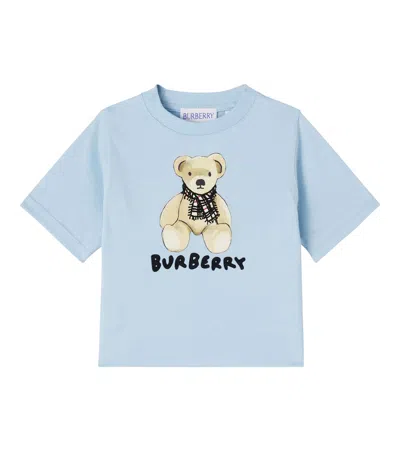 Burberry Thomas Bear Cotton Jersey T-shirt In Blue