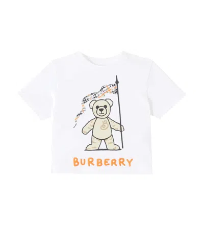 Burberry Thomas Bear Cotton Jersey T-shirt In White