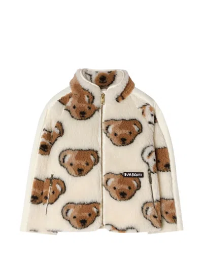 Burberry Kids' Thomas Bear Fleece Jacket In Multi