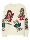 Burberry Thomas Bear And Friends Wool Blend Sweater In White