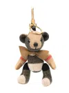 Burberry Thomas Bear Key Ring With Check Pattern In Brown