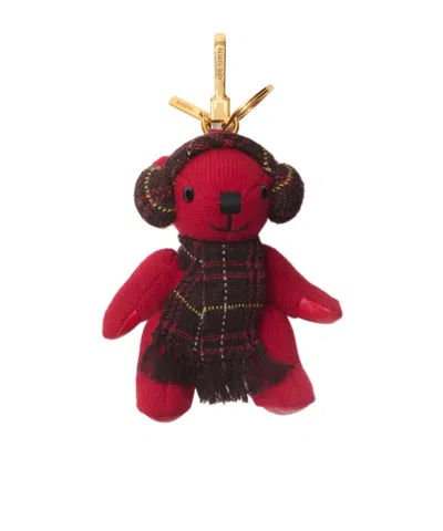 Burberry Thomas Bear Keyring In Red
