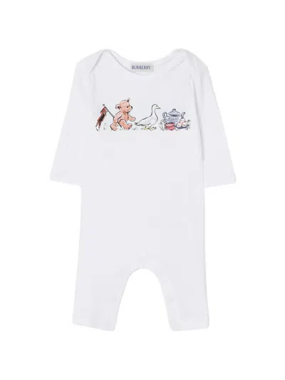 Burberry Thomas Bear Print Babygrow In White