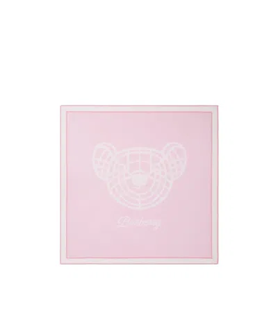 Burberry Thomas Bear-print Blanket In Pink