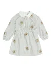 Burberry Thomas Bear Striped Cotton Dress In White