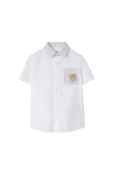 Burberry Kids'  Thomas Bear Striped Cotton Shirt