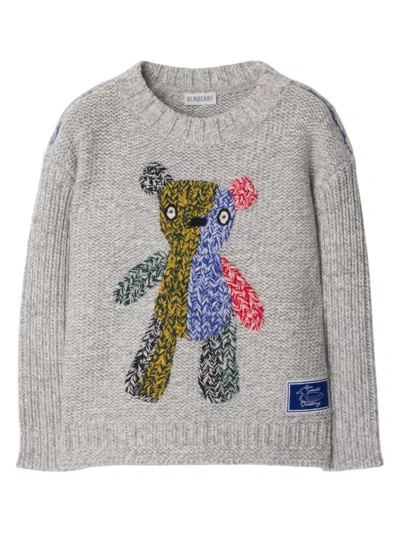 Burberry Kids' Thomas Bear Sweater In Grey