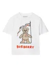 Burberry White T-shirt For Babykids With Thomas Bear In White