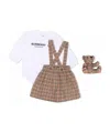 Burberry Thomas Bear Three-piece Set In White