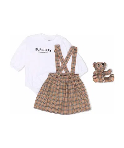 Burberry Thomas Bear Three-piece Set In White