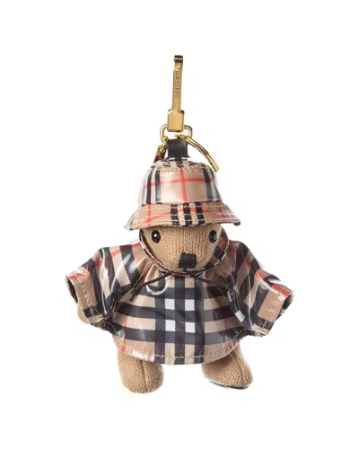 Burberry Thomas Bear Trench Coat Wool & Cashmere-blend Charm In Brown