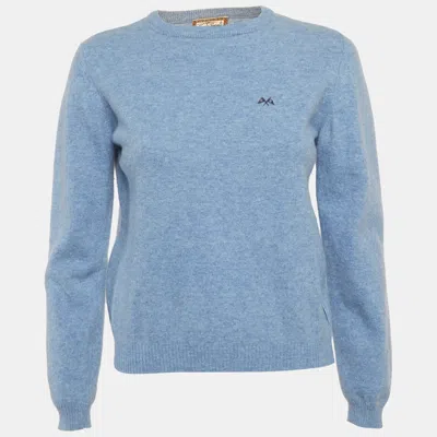 Pre-owned Burberry Thomas  Blue Wool Crewneck Sweater S