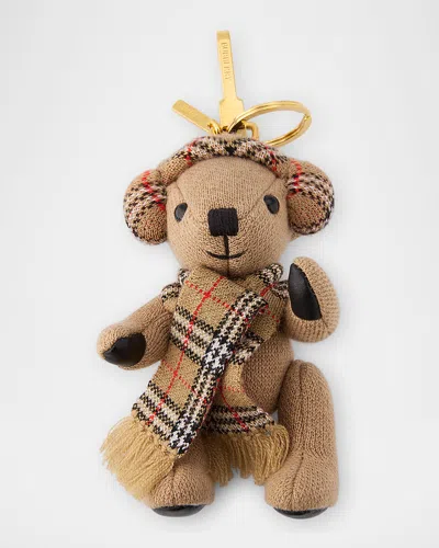 BURBERRY THOMAS CHECK EARMUFFS & SCARF BEAR BAG CHARM