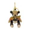 Burberry Thomas Bear Key Ring With Check Pattern In Brown