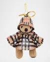 Burberry Wool And Cashmere-blend And Checked Shell Bag Charm In Brown
