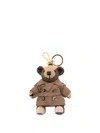 Burberry `thomas City` Keychain In Brown