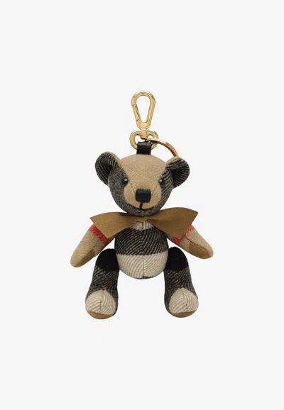 Burberry Thomas Teddy Bear Charm In Beige