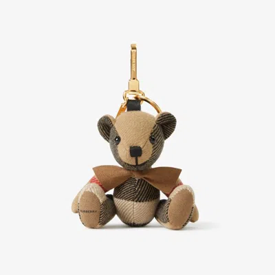 Burberry "thomas" Teddy Bear Charm In Sand