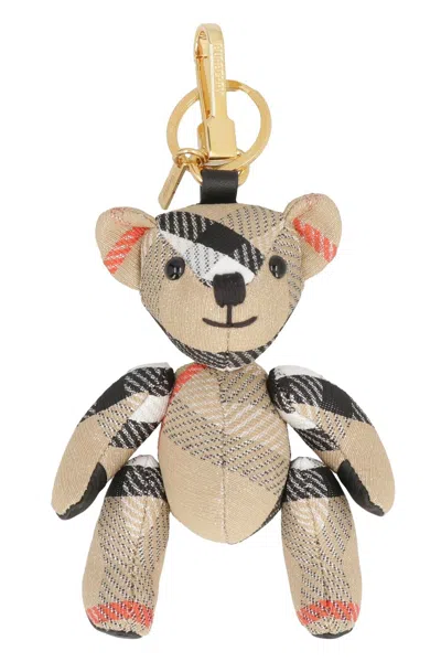 Burberry Thomas Teddy Bear Key-ring In Gray