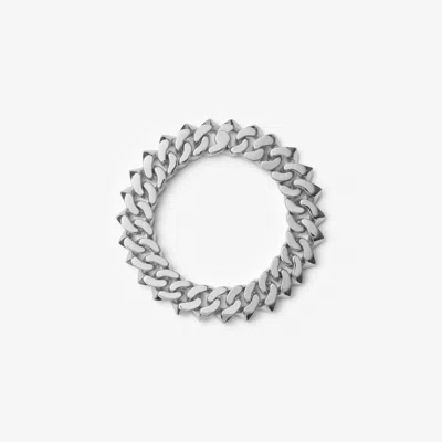 Burberry Thorn Cuban Chain Bracelet In Silver