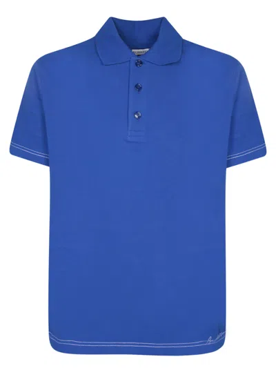 Burberry Three-button Polo Shirt In Knight